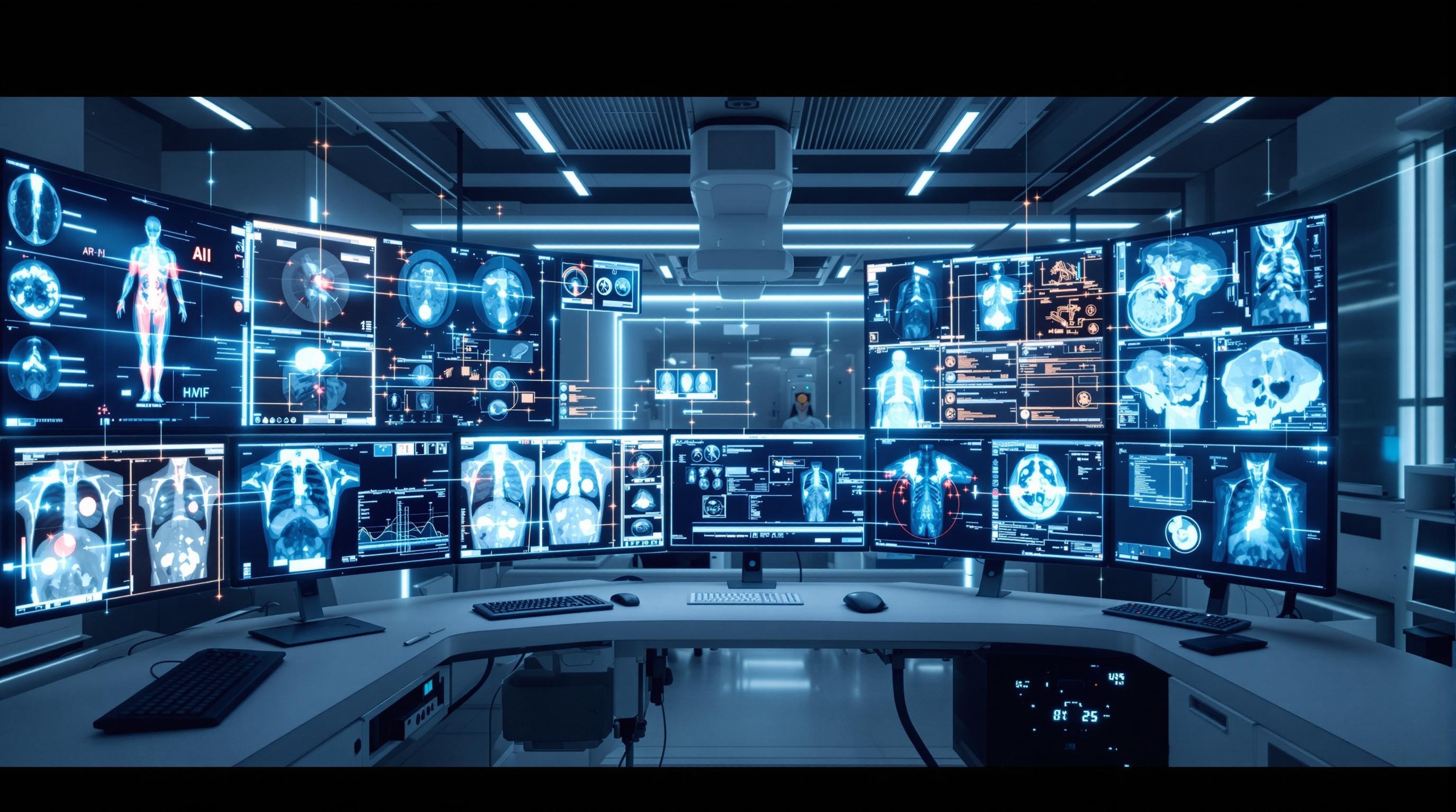 Diverse group of patients wearing smartwatches and biometric patches, real-time health data visualizations connecting to digital dashboards in a healthcare setting, seamless integration of wearable tech and medical monitoring, sleek and modern style, 16:9 aspect ratio