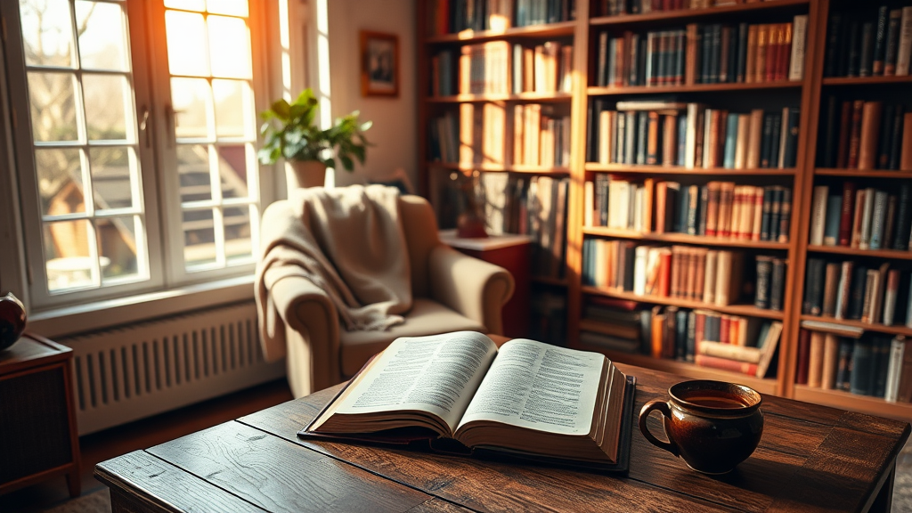 성경을 읽는 사람의 이미지