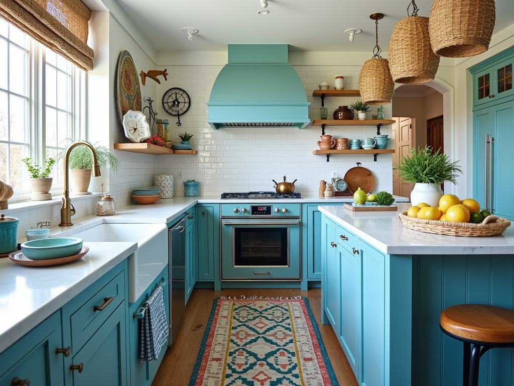 Maximalist Coastal Kitchen Inspiration