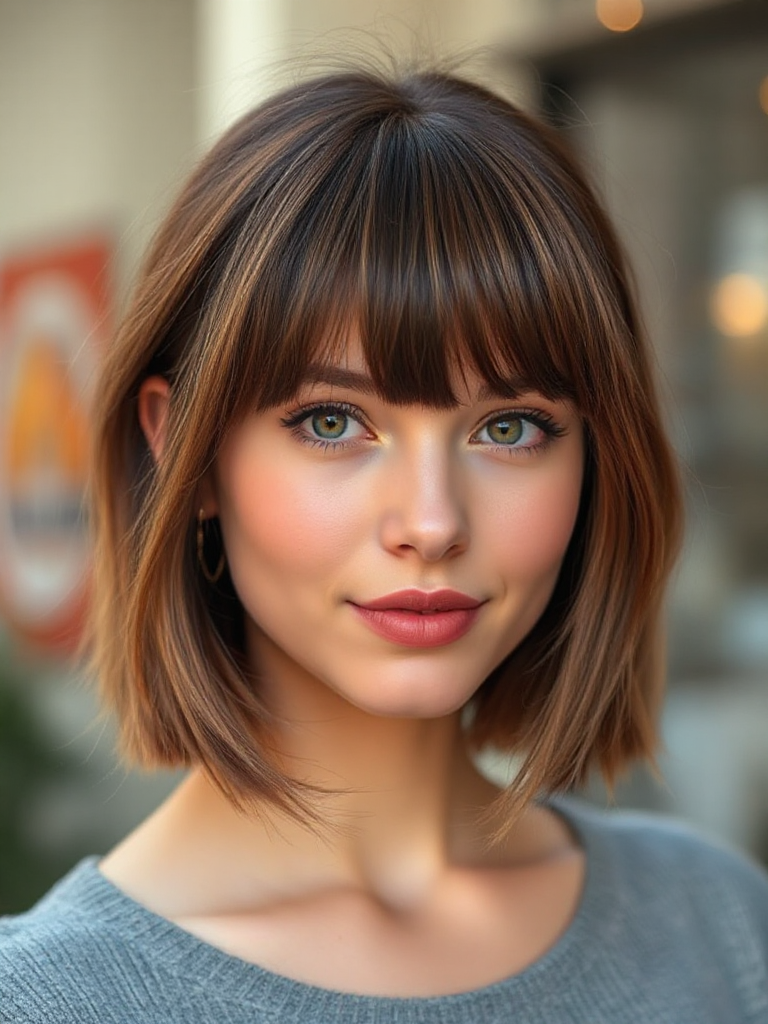 Chin-Length Hairstyle For Women