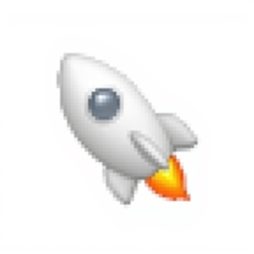 A fun and cute iOS emoji of a Rocket ship