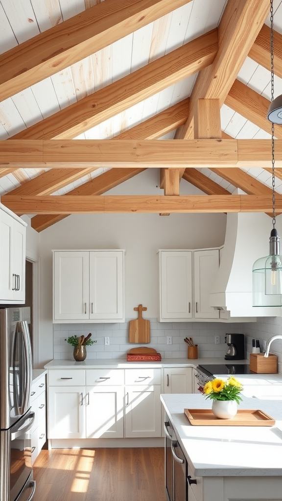 Faux Wood Ceiling Beams for Aesthetic