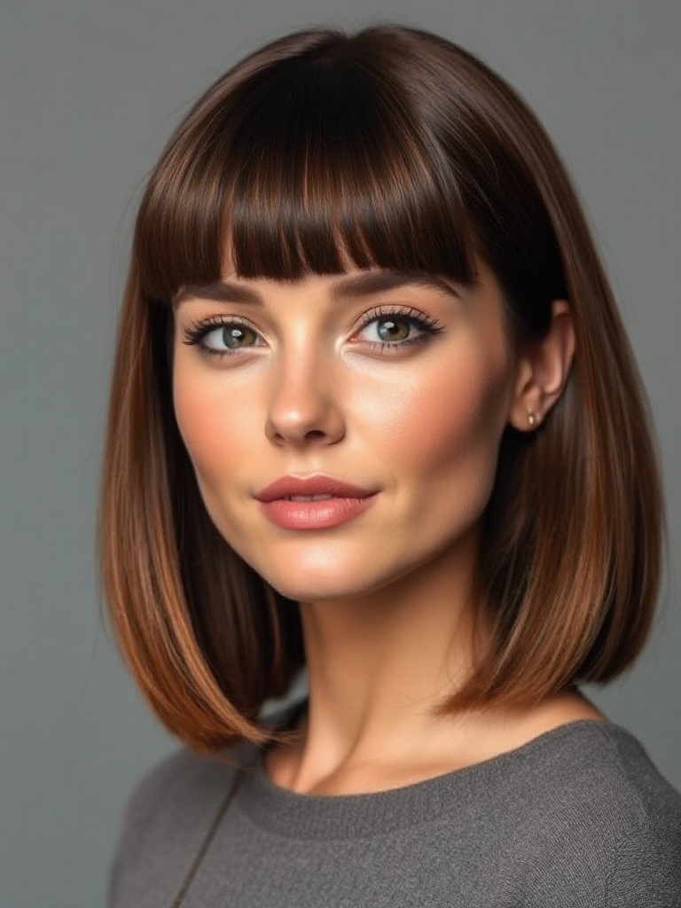 Medium-Length Hairstyles with Bangs