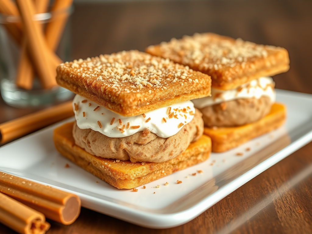 Image for Churro Ice Cream Sandwiches