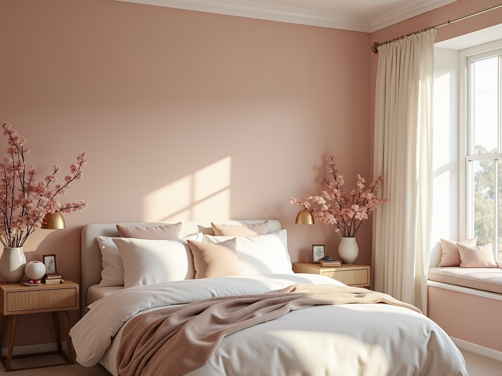 Transform Your Bedroom with Calming Blush Peach Colors