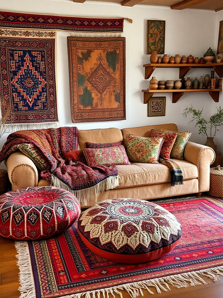 Inspiring boho living room ideas