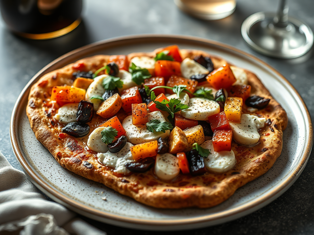 Image for Roasted Vegetable and Ricotta Flatbread: