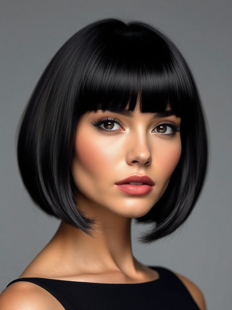 Short Blunt Bob with Bangs