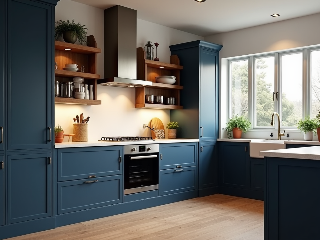 Transform Your Kitchen with Navy Blue Velvet Paint