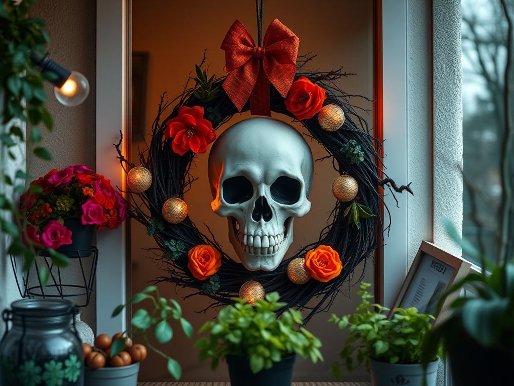 Image for Sinister Skull Wreath