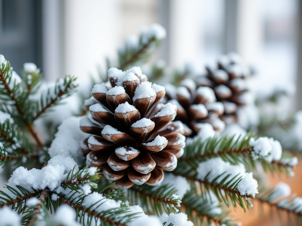 Image for Snowy Pinecones: