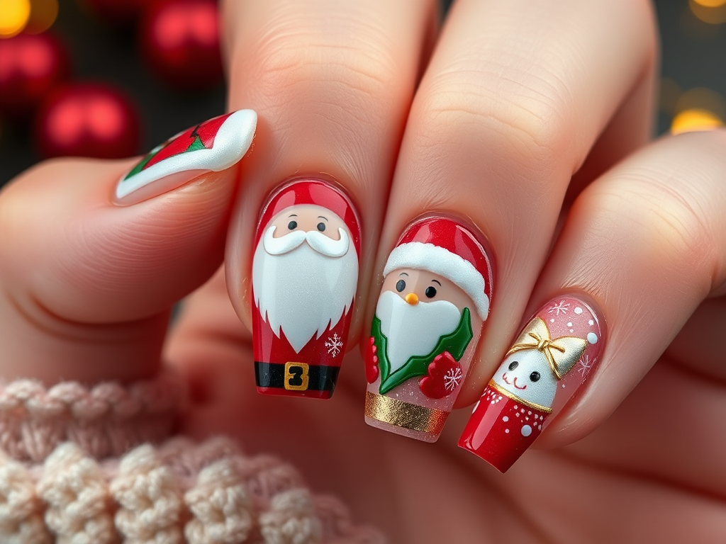 Image for Santa Claus Nail Art