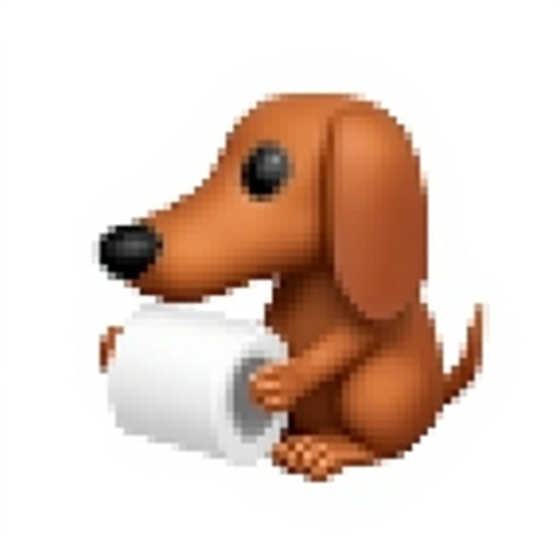 A dachshund toilet roll holder