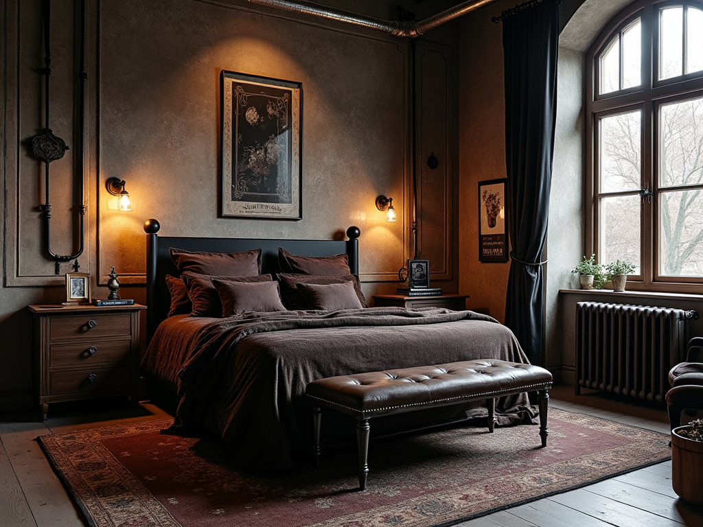 Steampunk Gothic: Transform Your Bedroom with Industrial Elegance