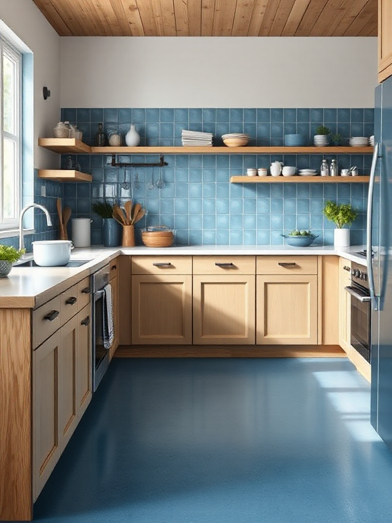 Vibrant kitchen flooring ideas