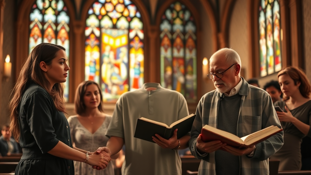 크리스천들이 사회문제에 참여하는 모습 이미지