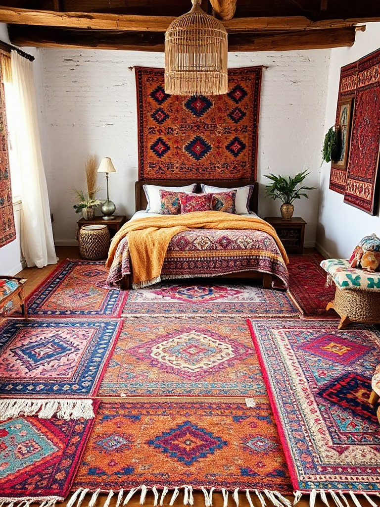 Artistic boho bedroom idea