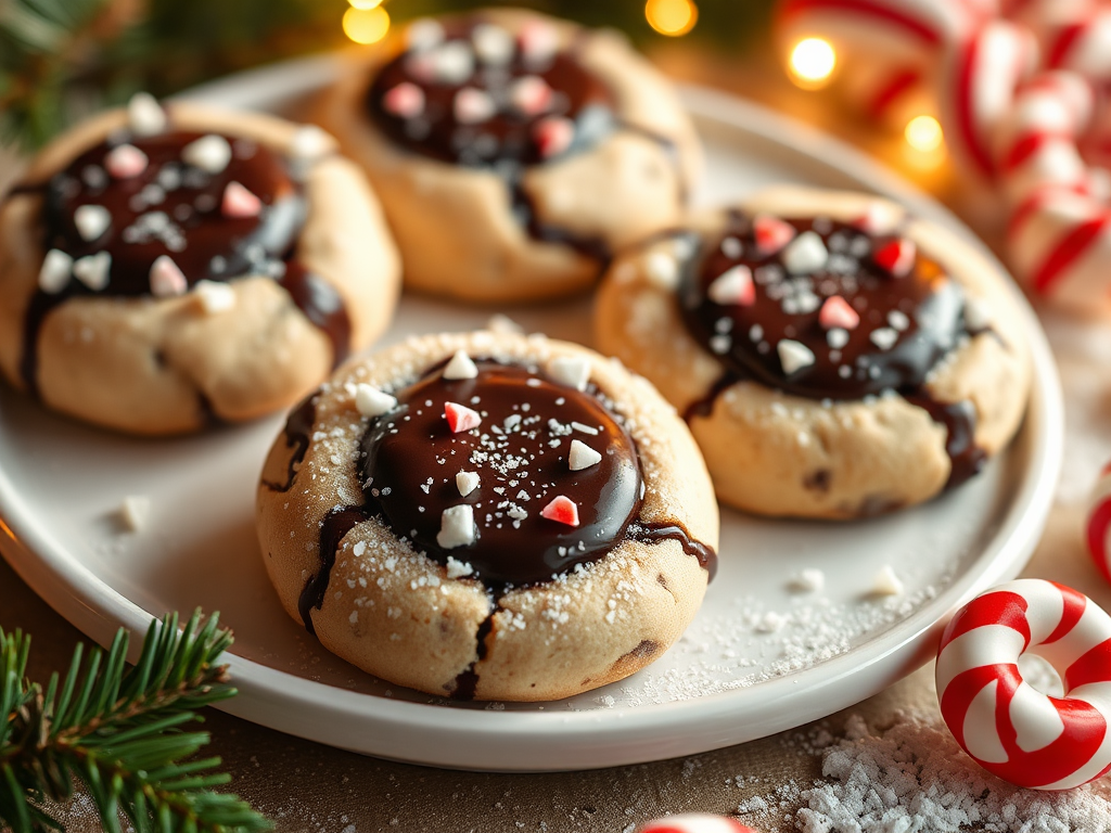 Image for Chocolate Peppermint Thumbprint Cookies