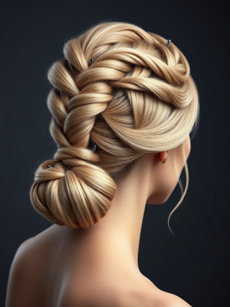 Braided Updo for Short Hair