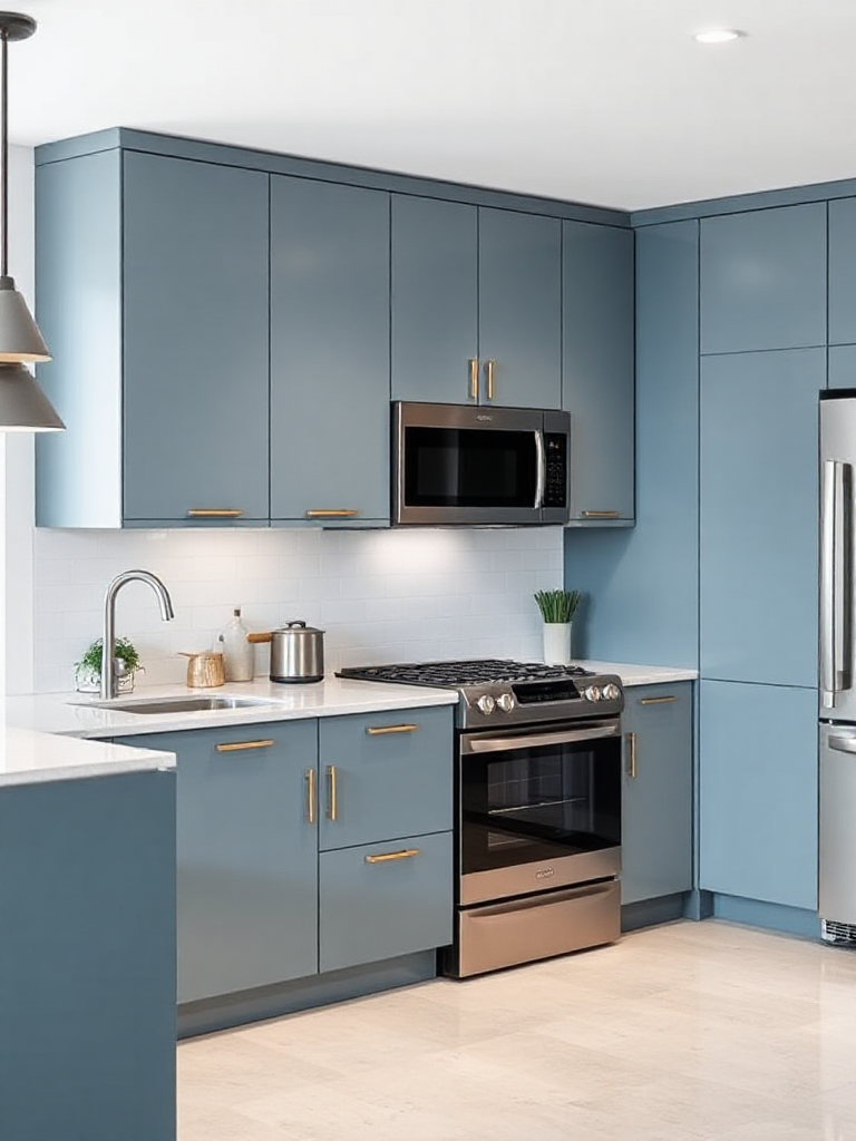 Stunning blue-gray kitchen cabinet ideas