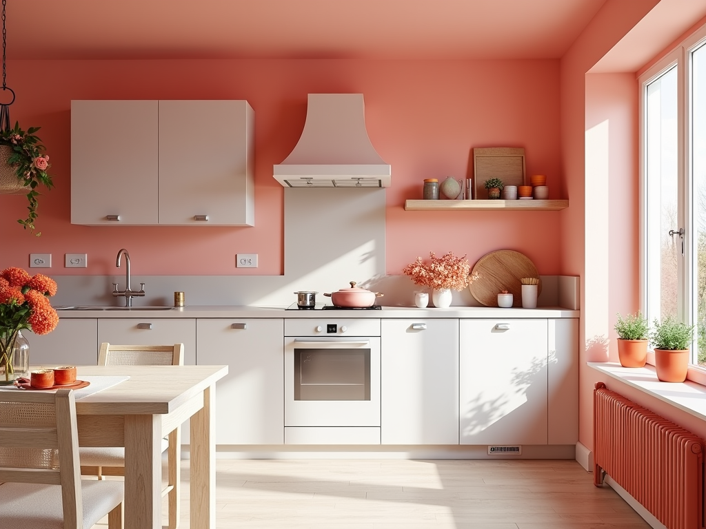 Finding the Perfect Pale Coral Kitchen Paint