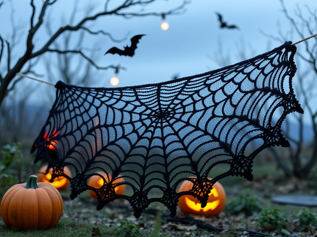 Image for Spooky Spider Web Shawl: