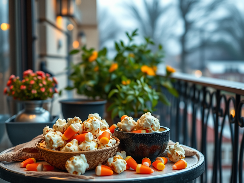 Image for Candy Corn Popcorn Balls