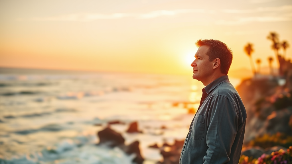 하늘을 바라보는 모습