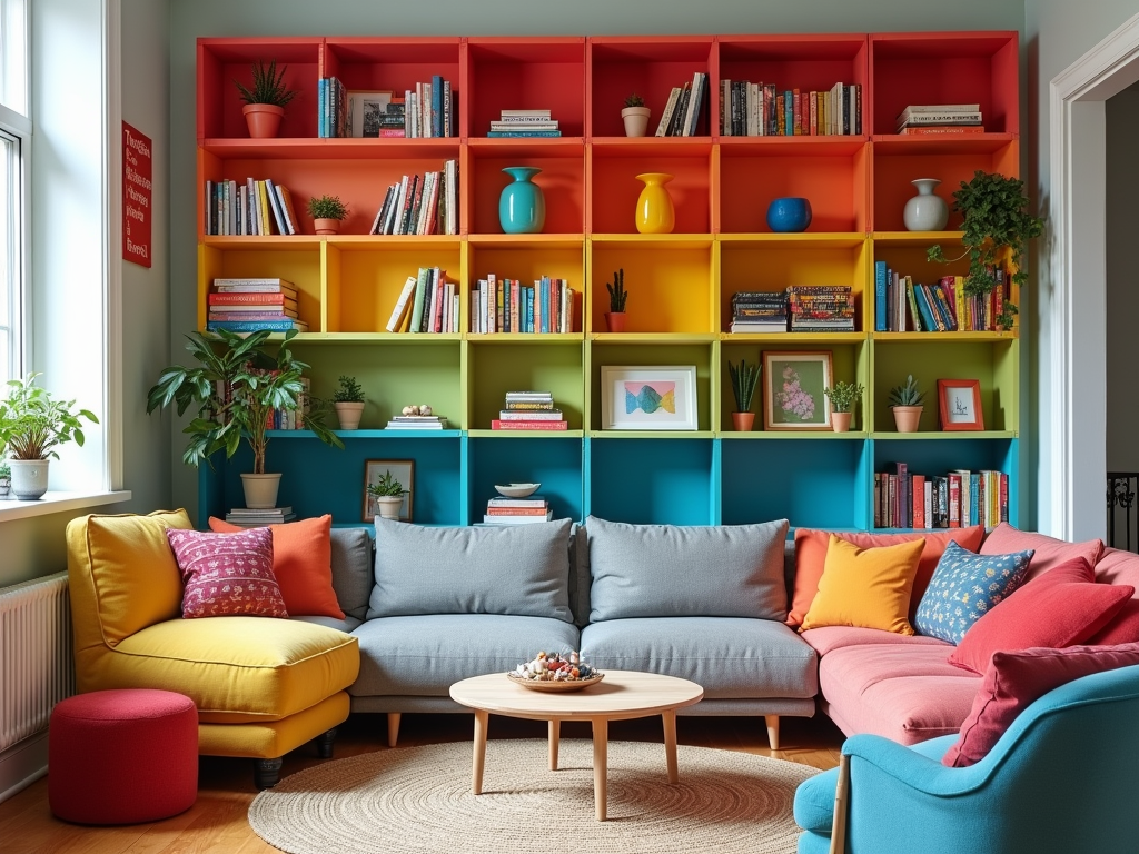 Transform Your Space with Color-Coded Shelves 🌈