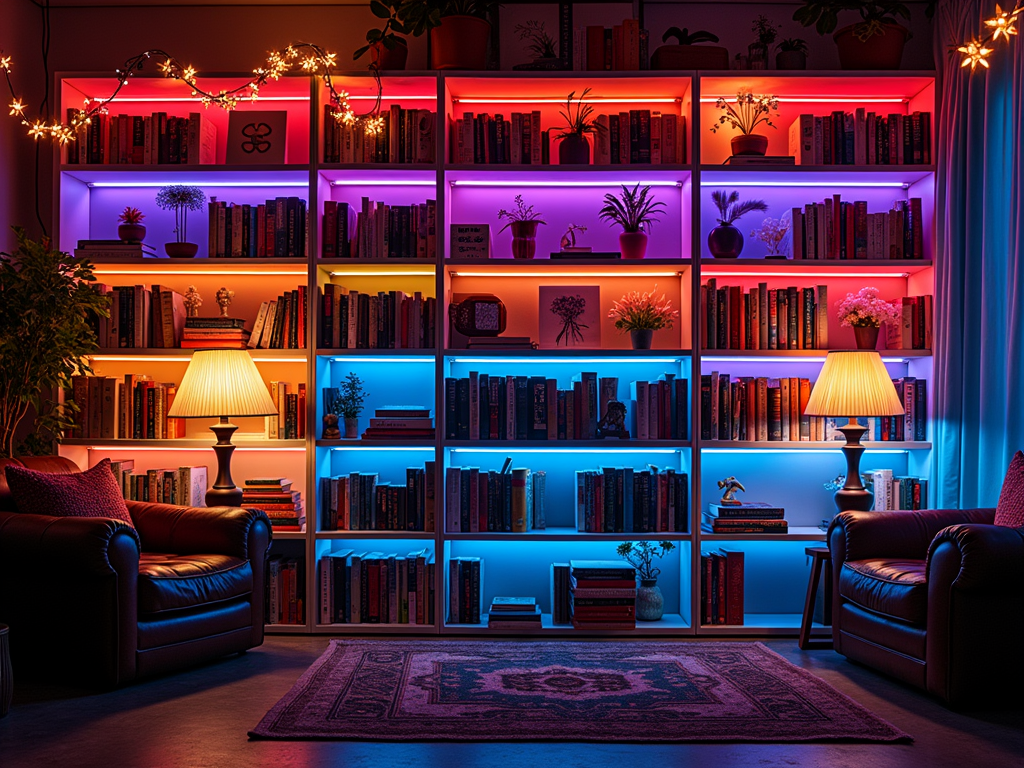 Lighting It Up: Maximalist Bookshelf Inspiration