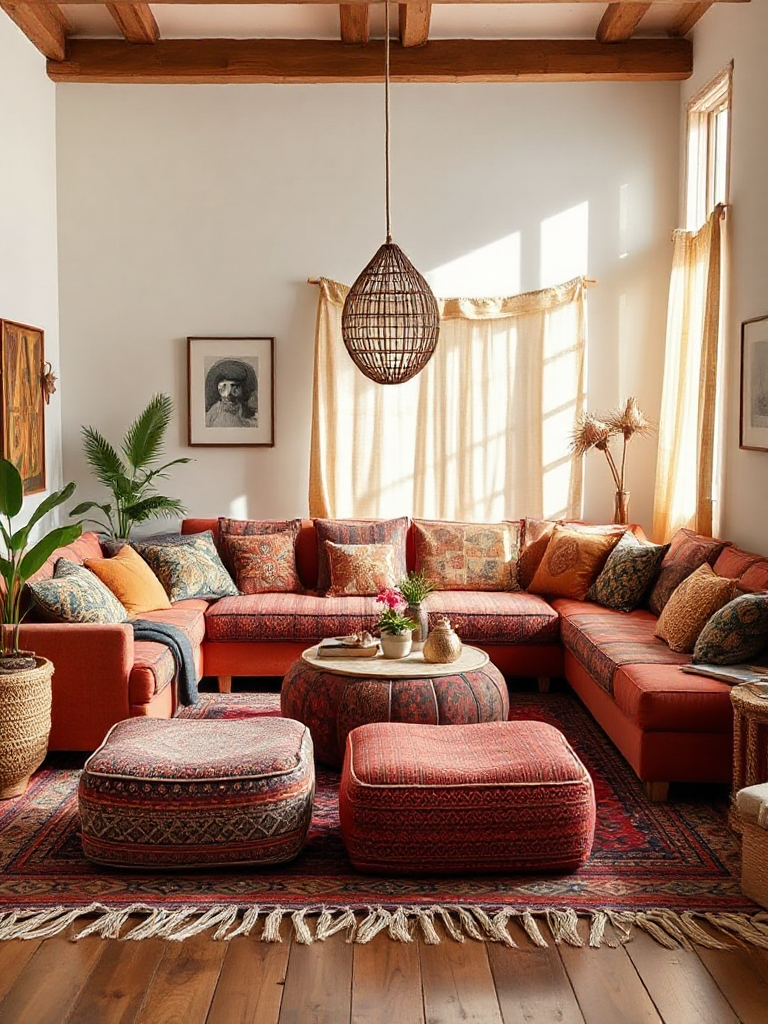 Inspiring boho living room ideas