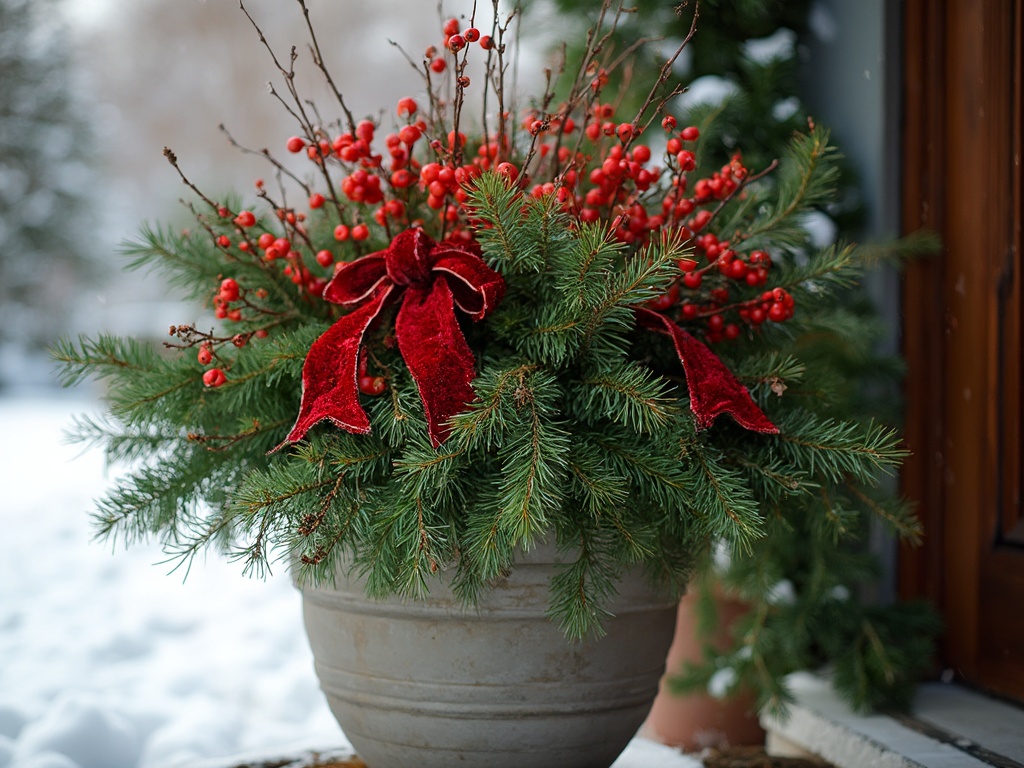 Pine and Berry Planter Image