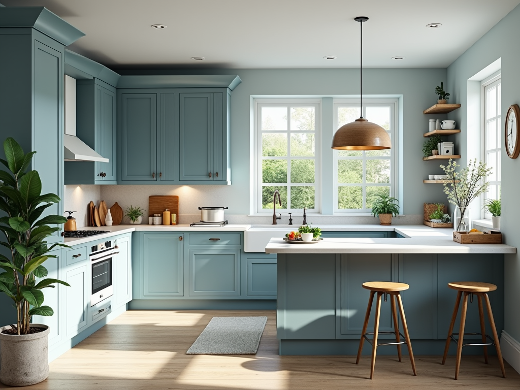 Discover the Perfect Cloudy Sky Blue for Your Kitchen