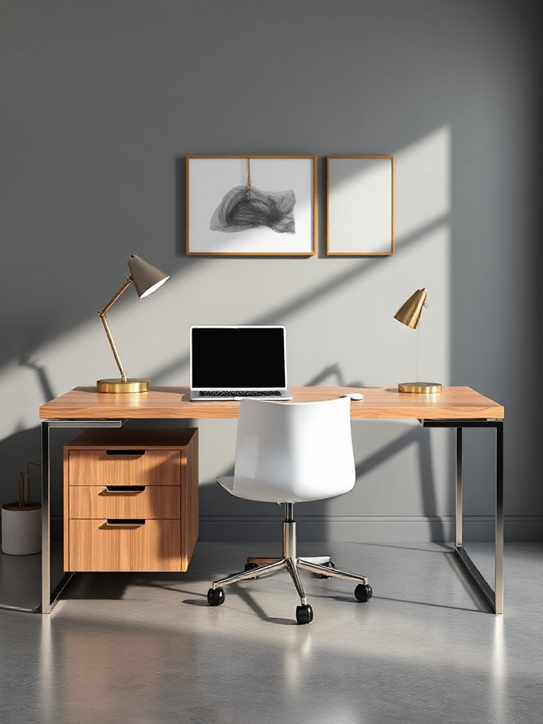 Small Home Office Double Desk