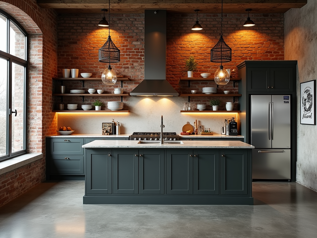 Transform Your Space: Industrial Chic Kitchen with Concrete Floors