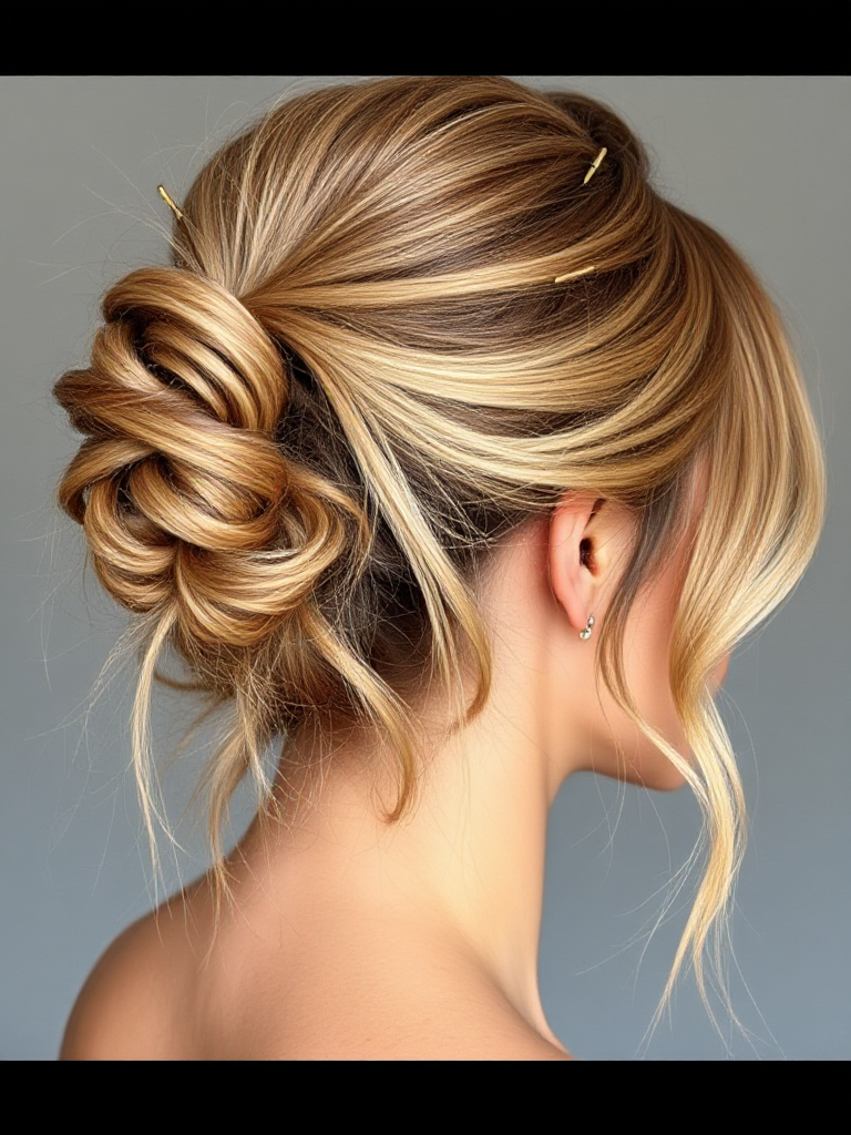 Messy Updo for Medium Hair