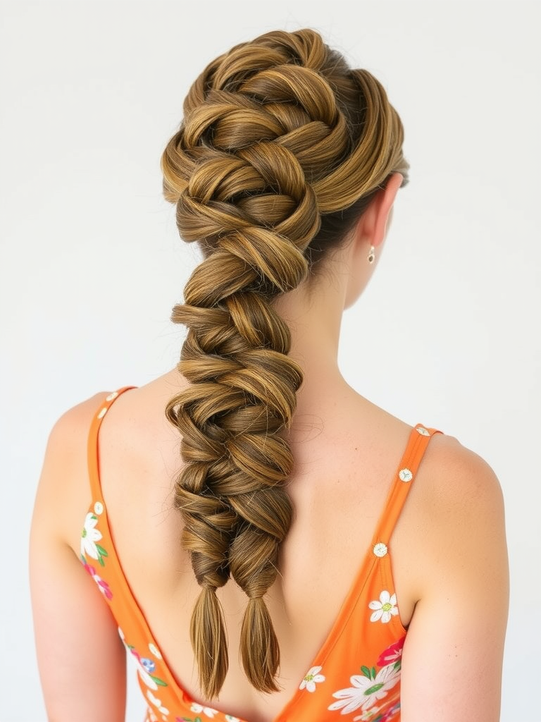 Playful summer bubble braid hairstyle