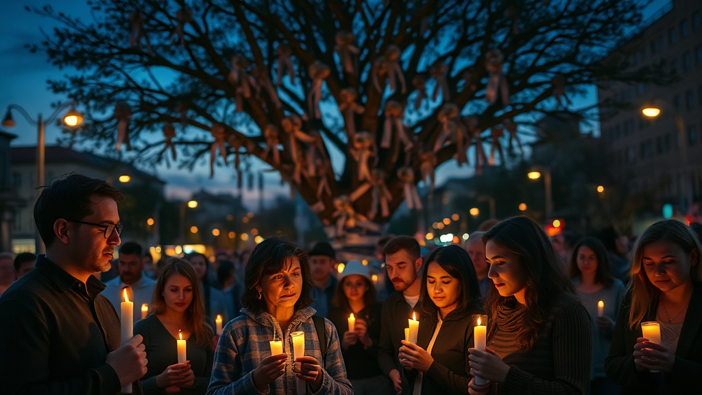 비극적인 사건을 다룬 이미지