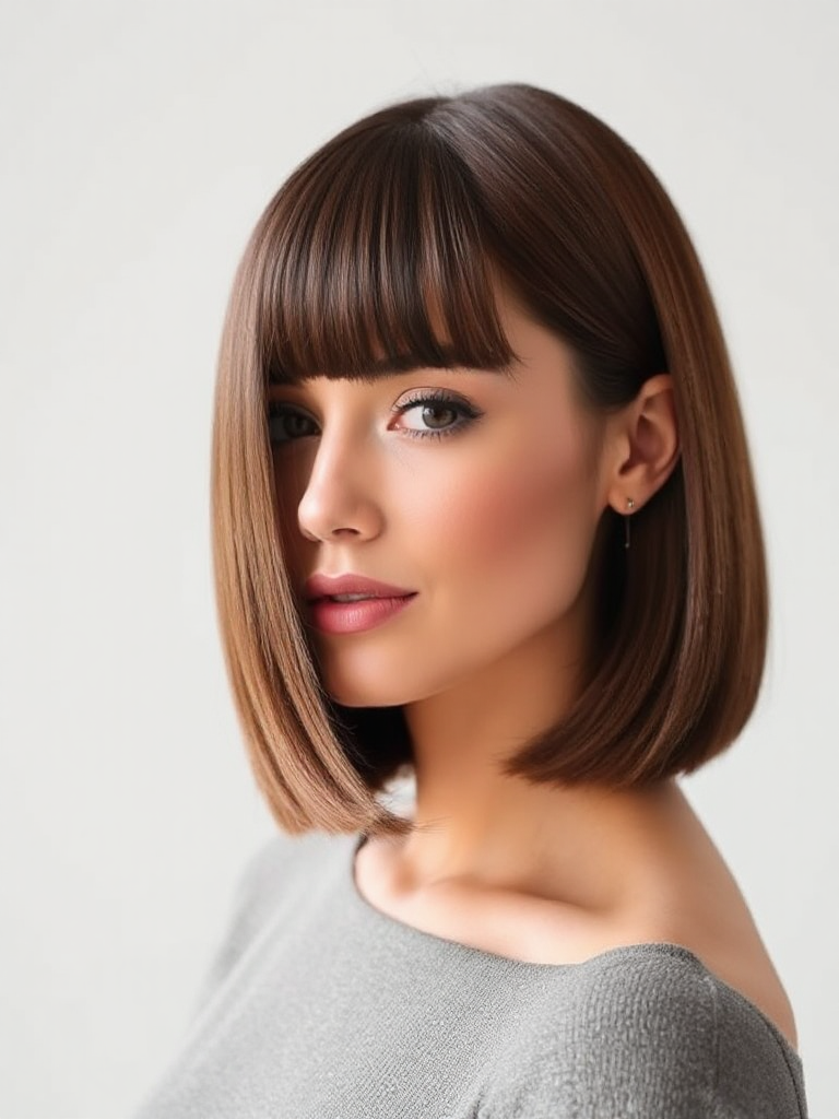 Medium Bob with Side Bangs