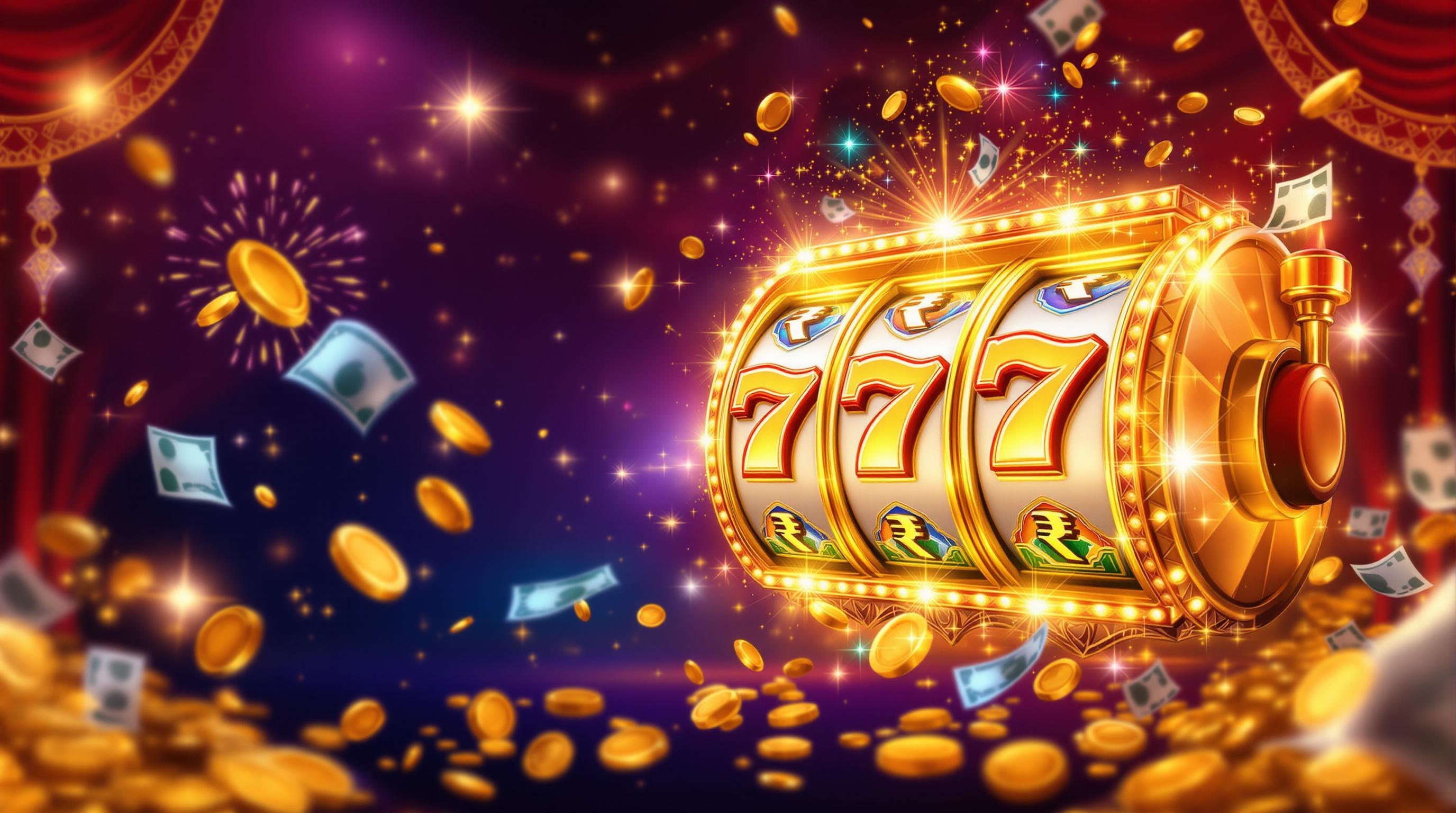 Slots 777 - India��s Lucky Spin for Real Cash Wins Banner
