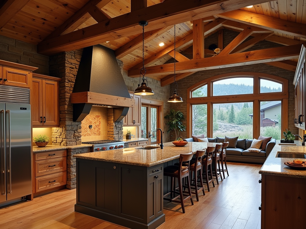 Charming Rustic Cabin Kitchen with a Modern Twist