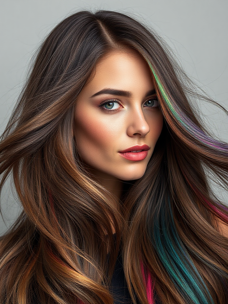 Long Hair with Highlights