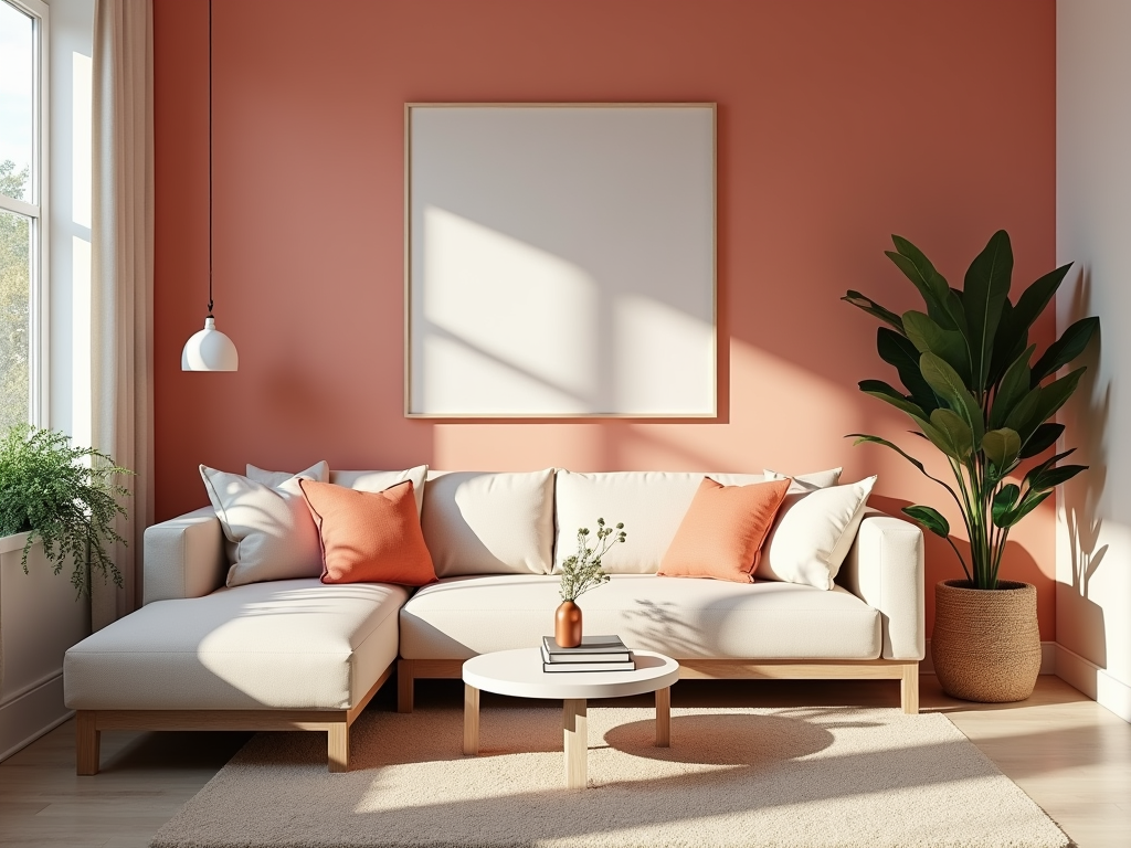 Transform Your Space with Pale Coral: Trendy Paint Colors for a Modern Living Room