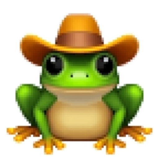 frog with cowboy hat