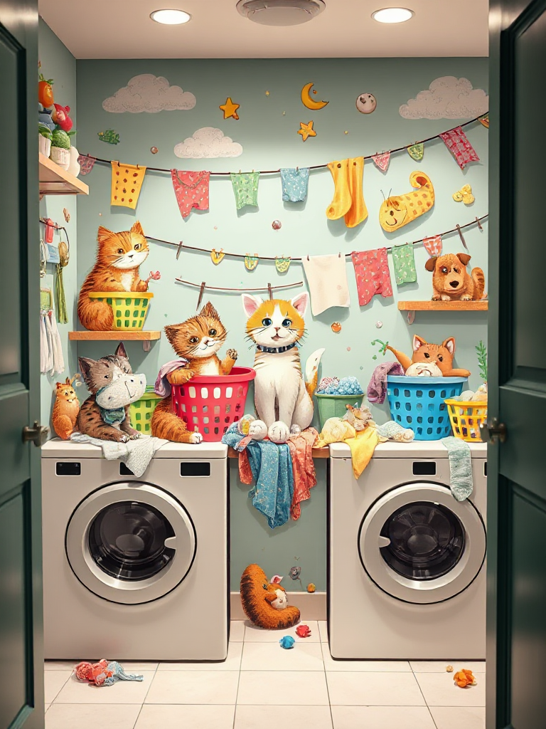 Laundry Room Mural Ideas