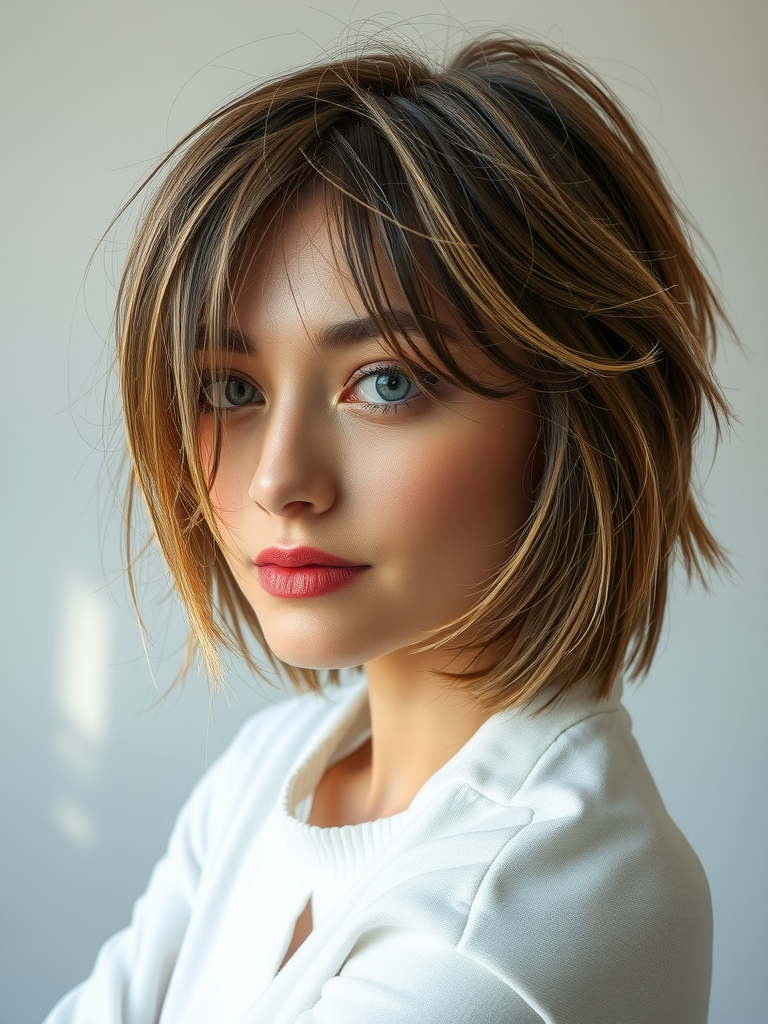 Textured beach waves on short bob