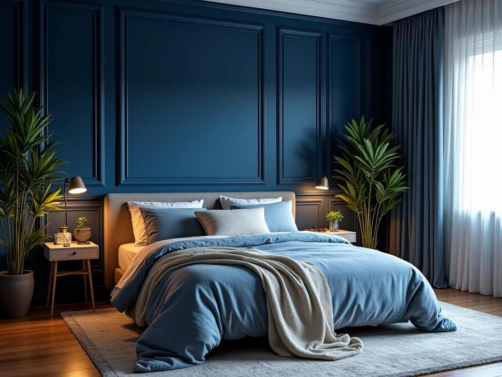 Transform Your Bedroom with Navy Blue Velvet Colors