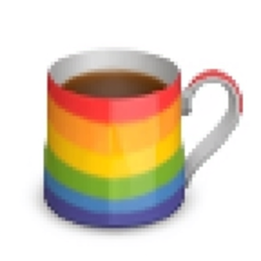 rainbow striped mug