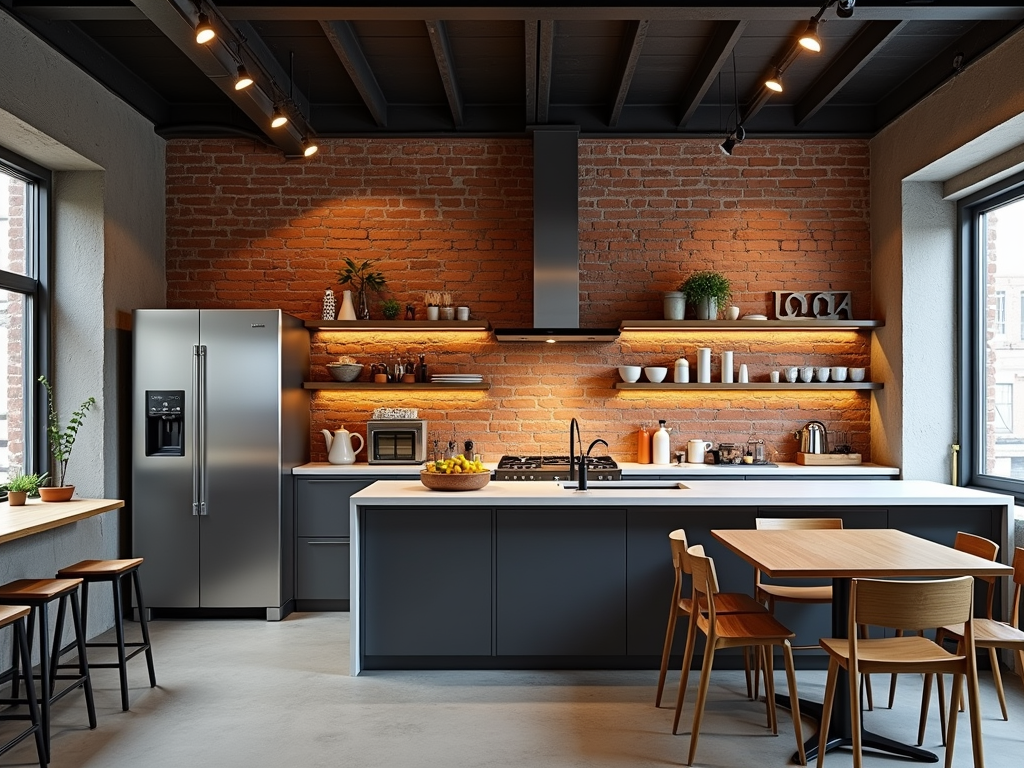 Sleek Urban Loft Kitchen Inspiration