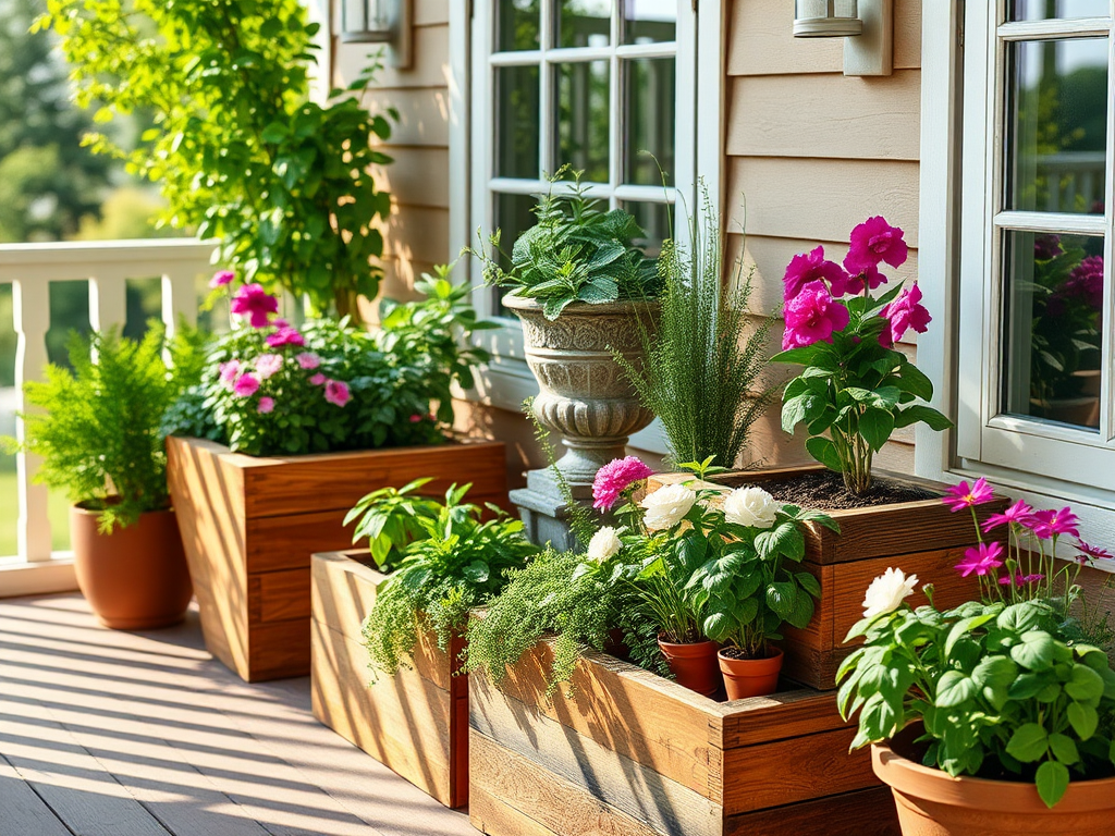 Image for Rustic Wooden Planters: